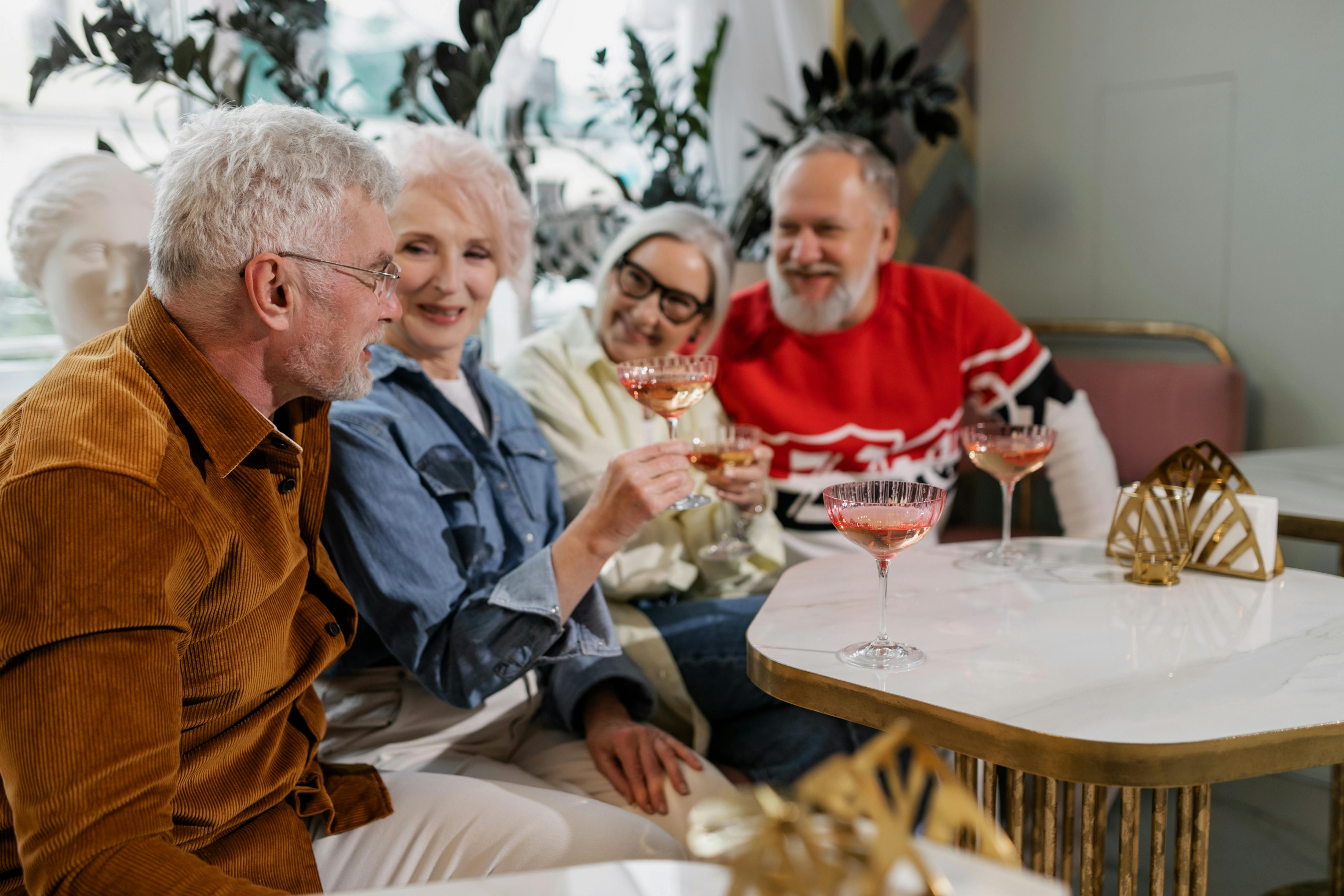 Family enjoying retirement
