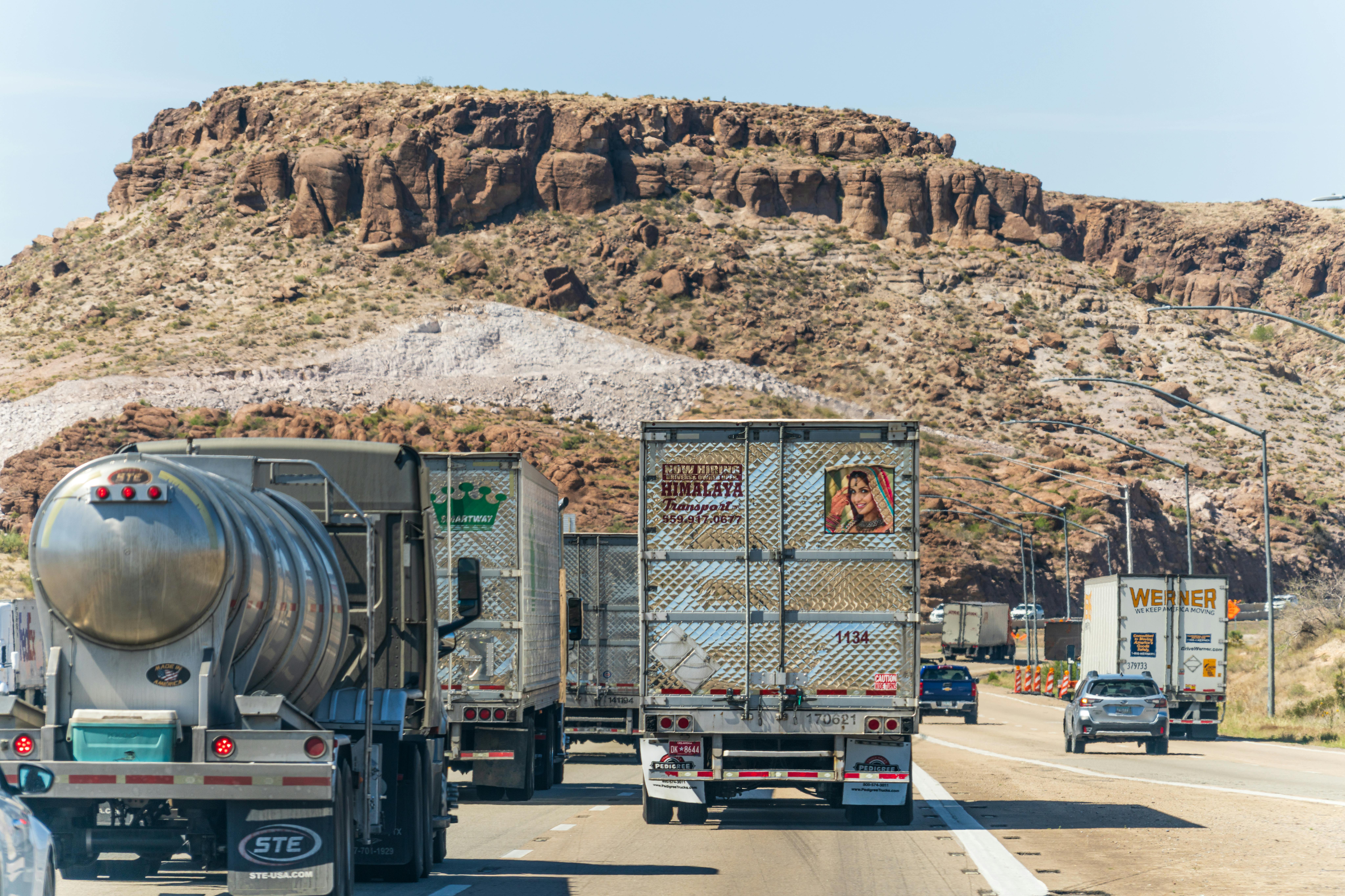 Truck on the road
