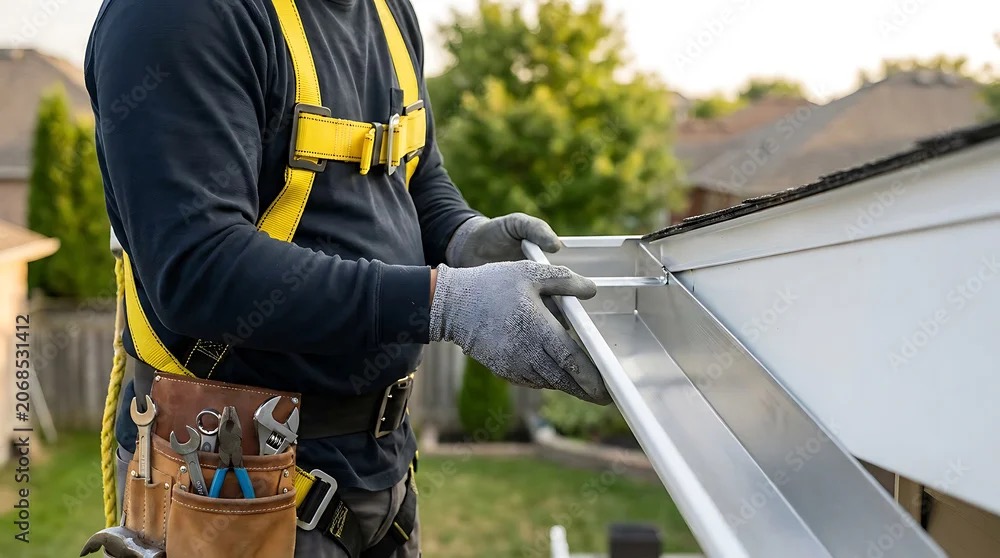 Gutter guard installation by Nation Pro Roofing