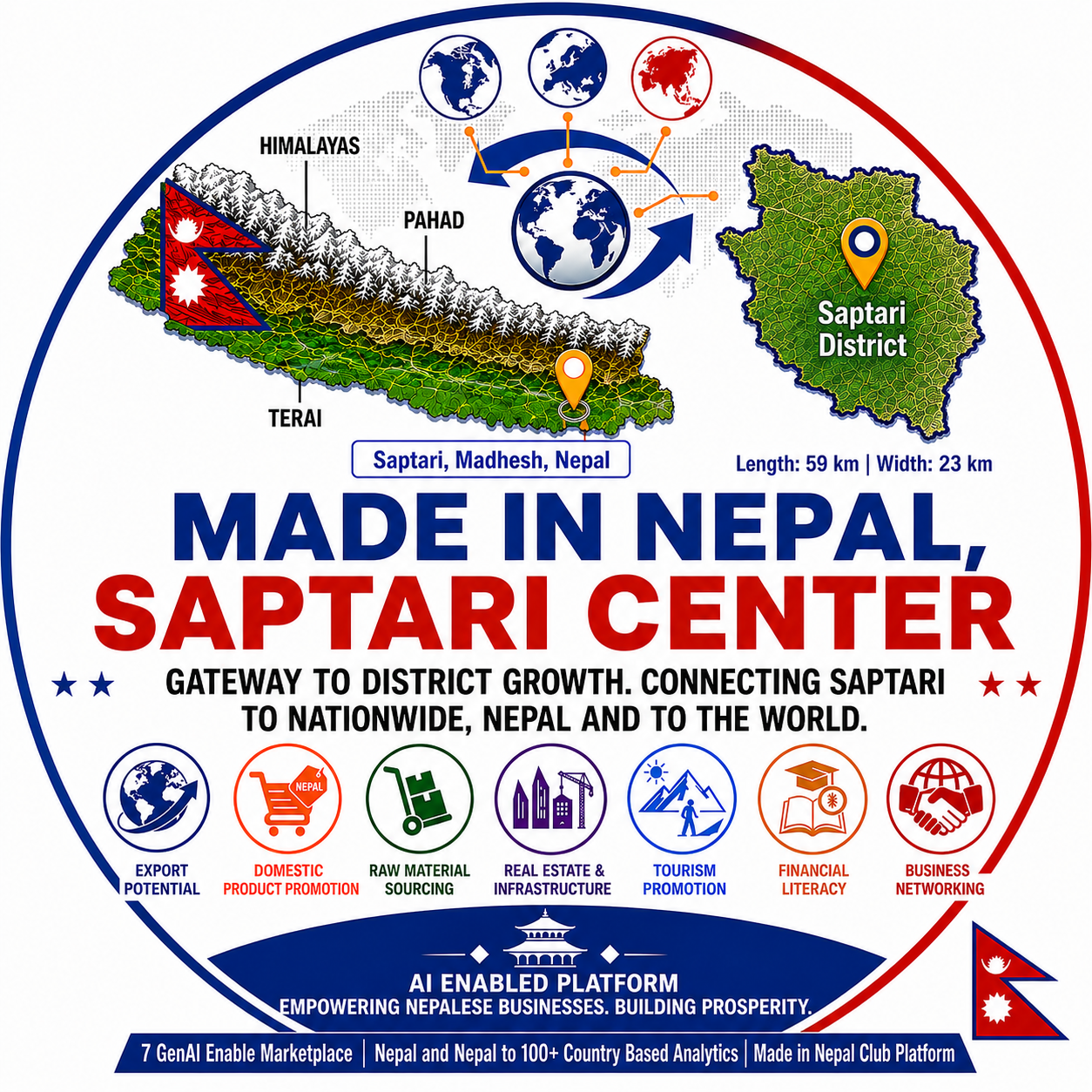 Made in Nepal, Saptari Center Logo