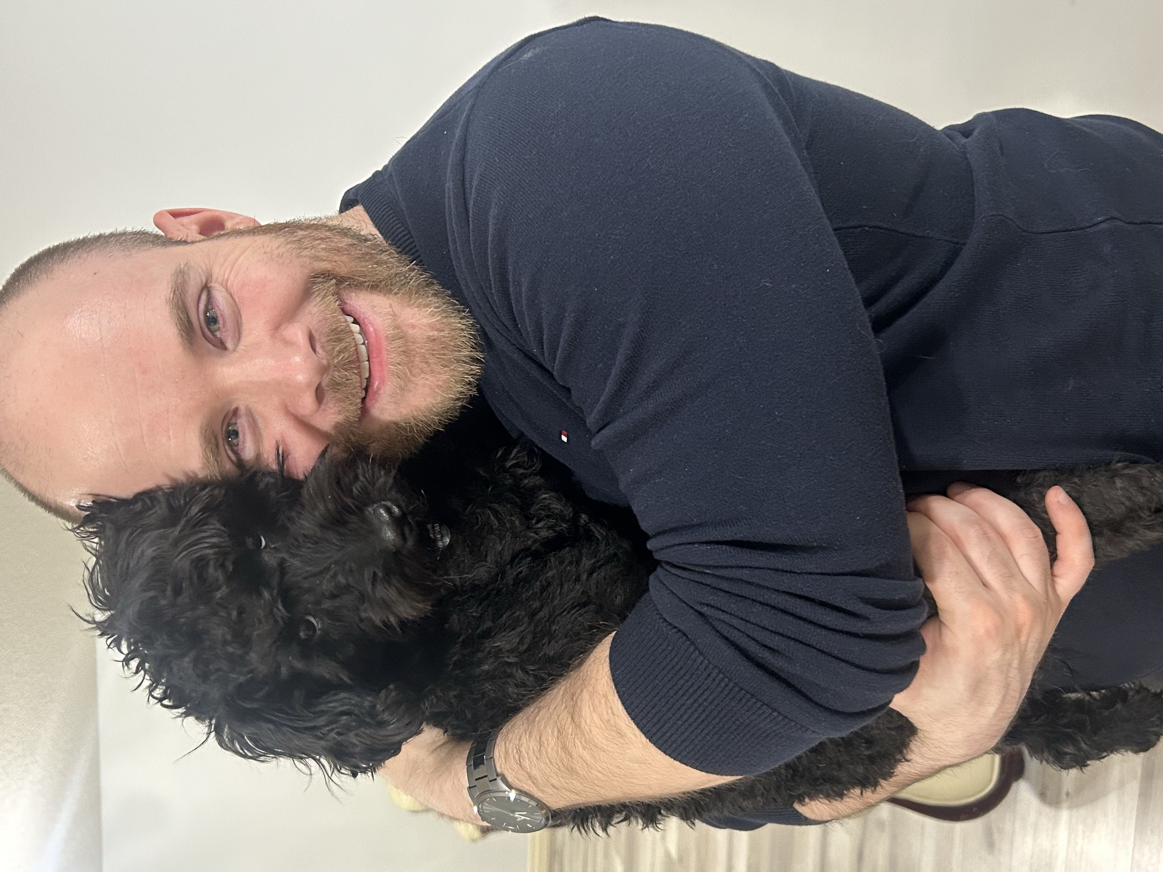 Chris training with a dog