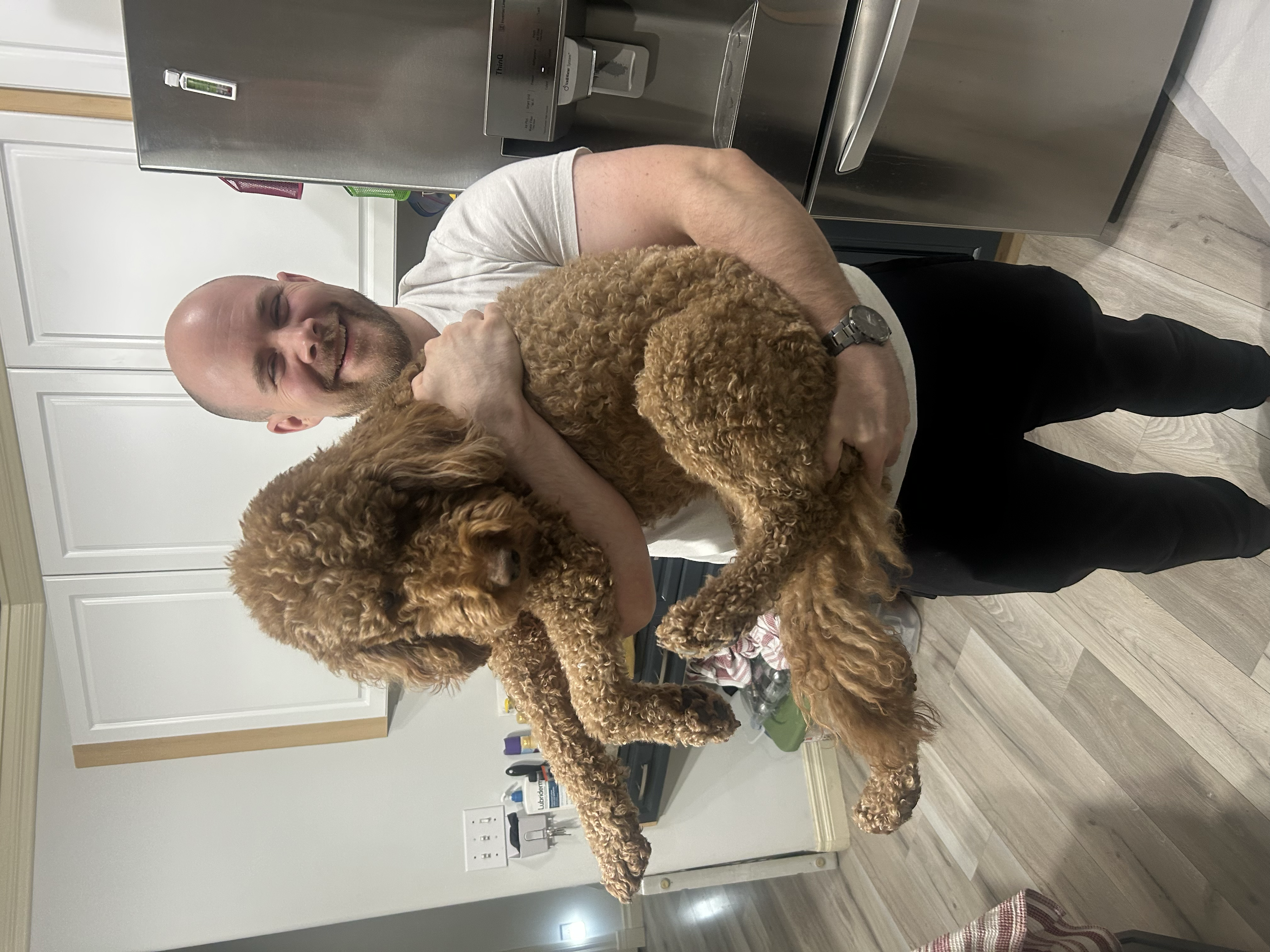 Chris training with a dog