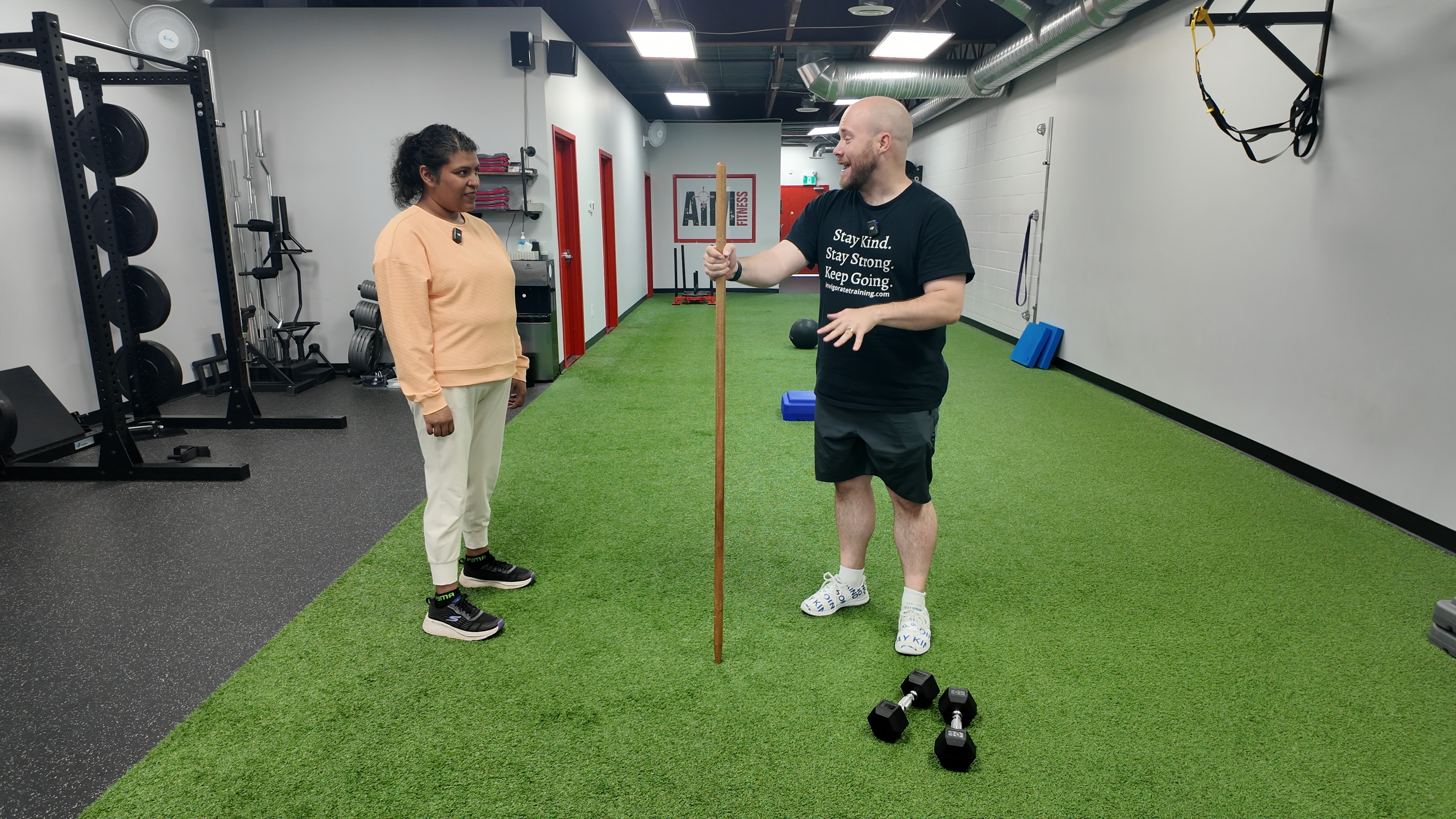 Coach Chris Liddle working with a client
