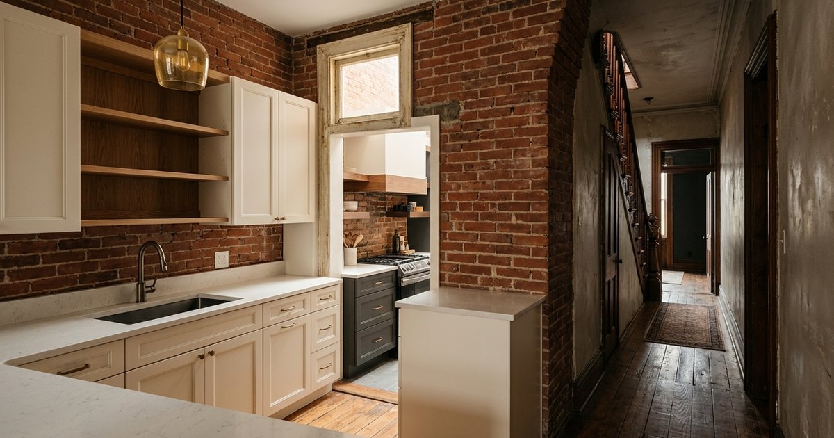 Philadelphia rowhome interior with a renovated kitchen, the kind of detail that affects how accurate a Zestimate is