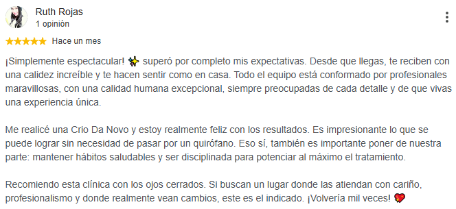 Reseña de paciente de Novo Skin