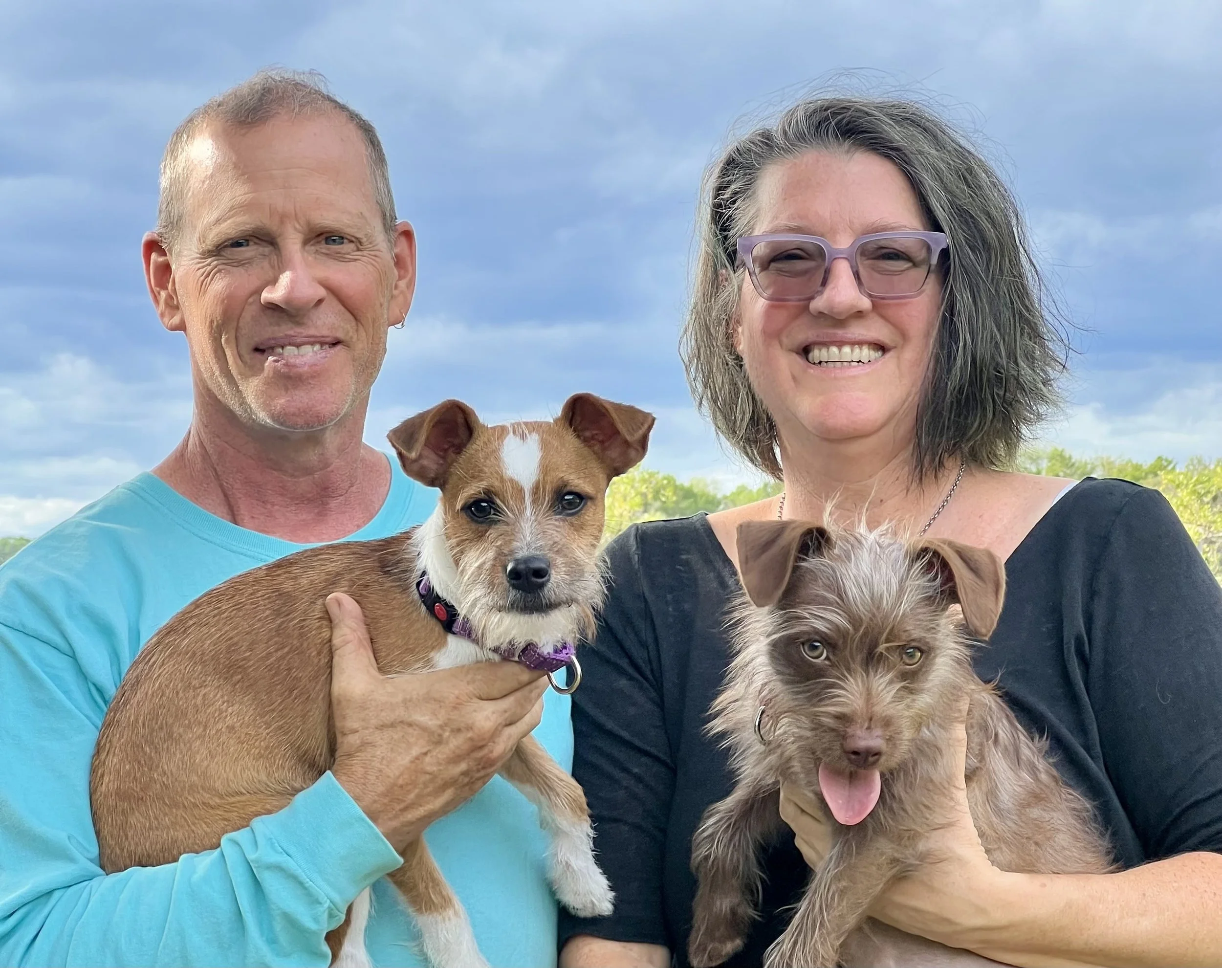 Kevin and Tanja with their dogs