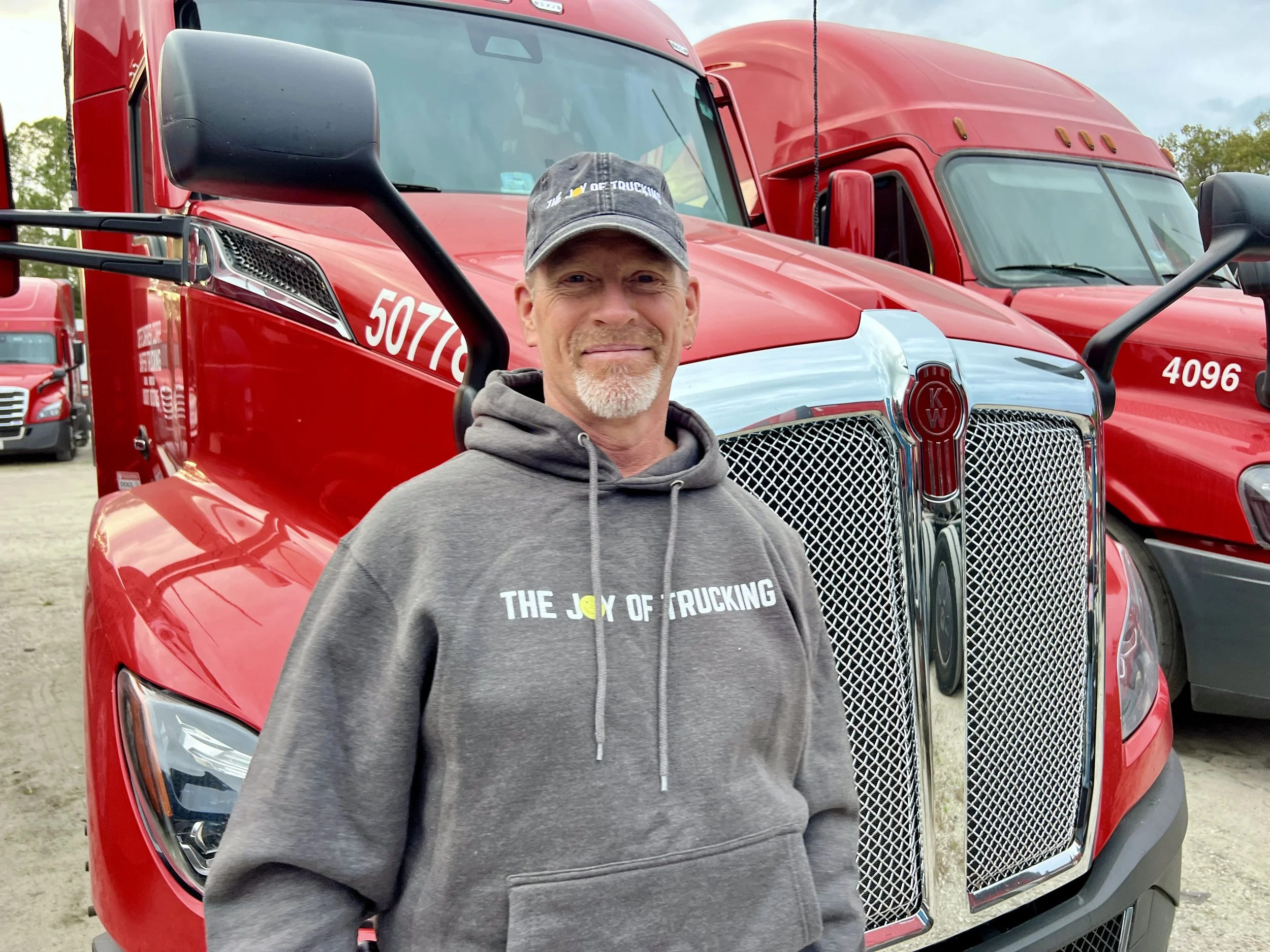 Kevin in front of his truck