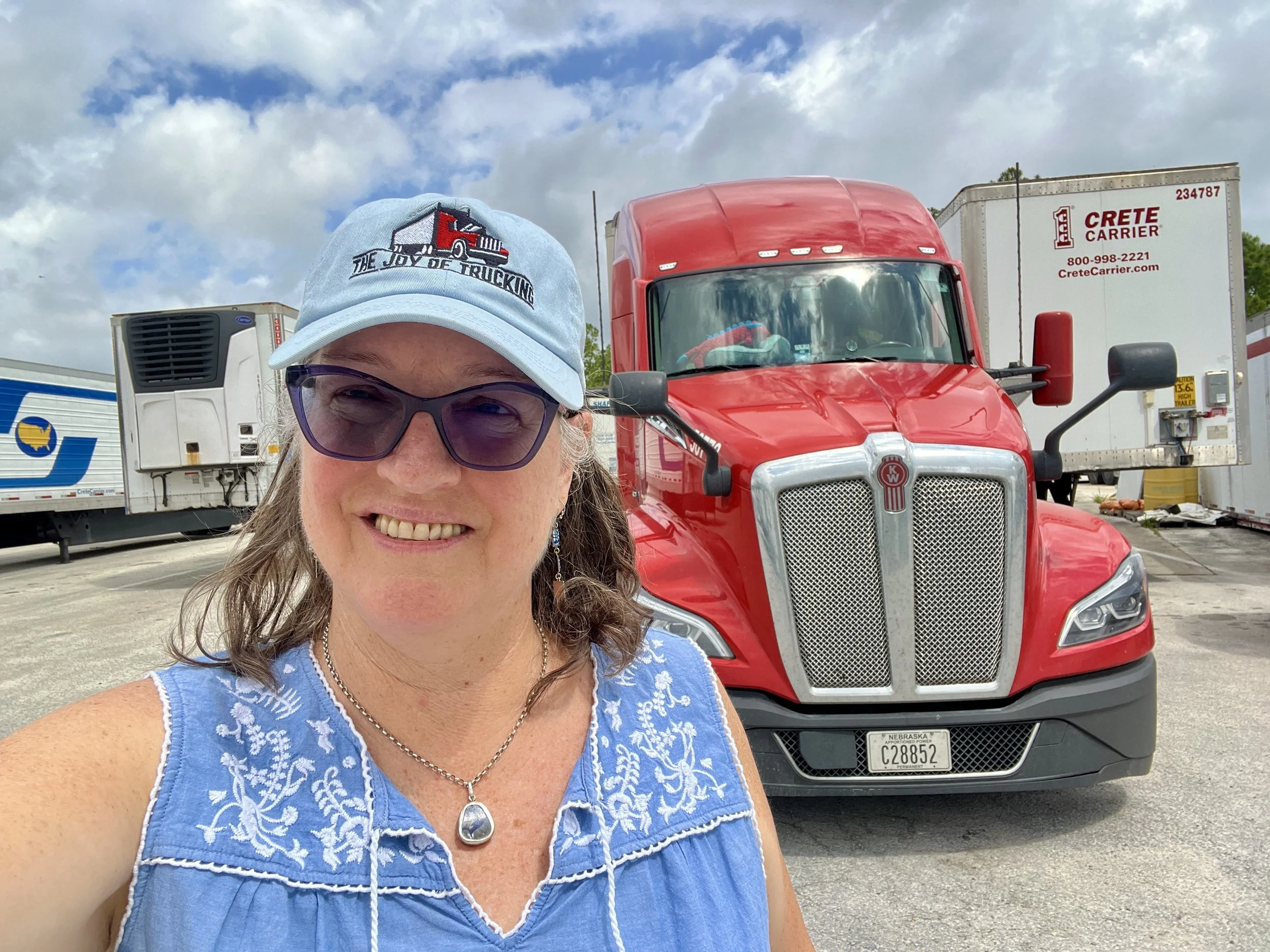 Tanja in front of the truck