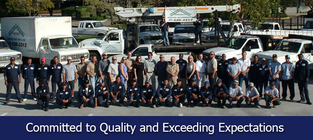 Southern Coast Enterprises roofing team and service fleet