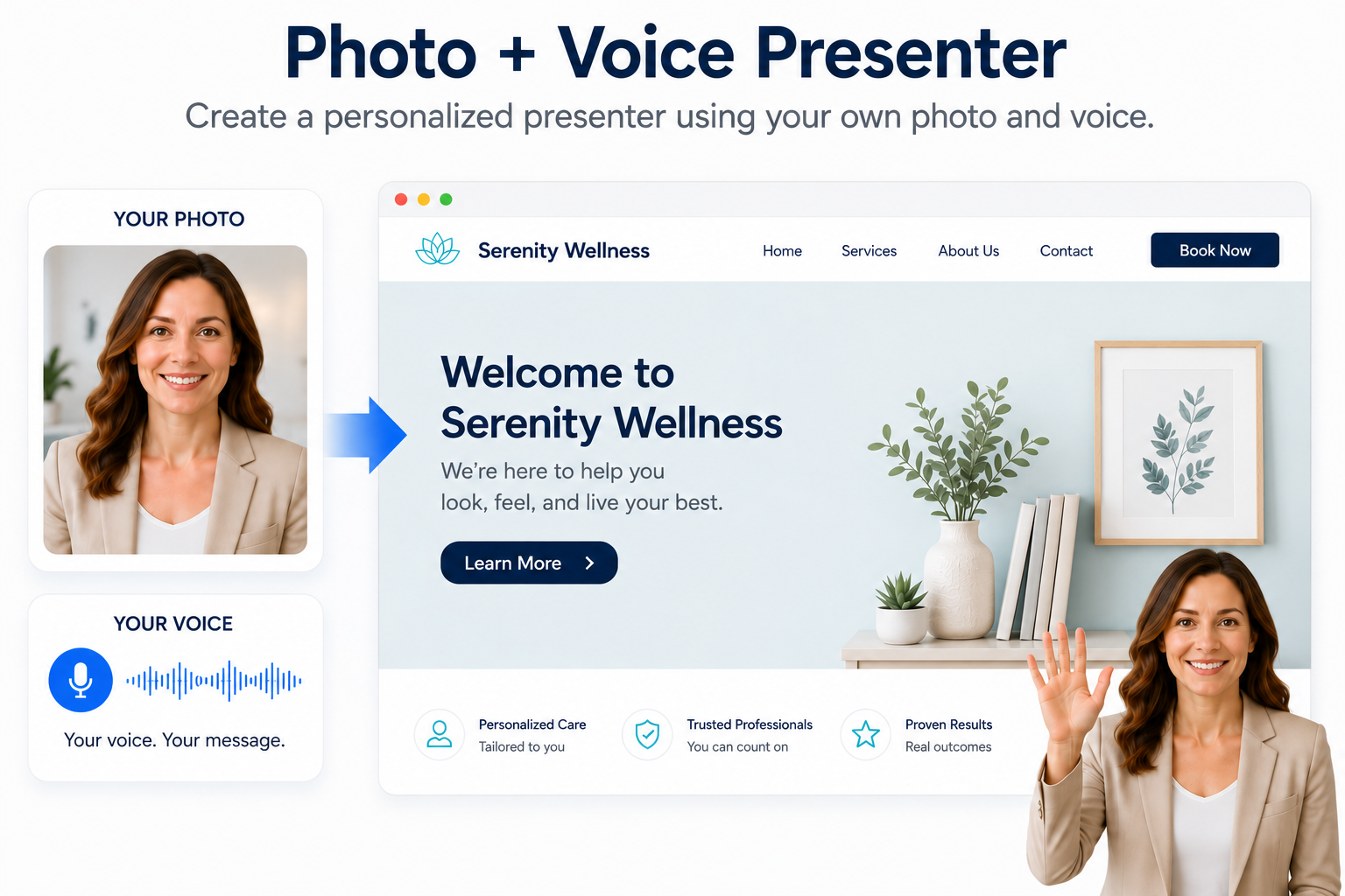 Photo and Voice Website Presenter preview