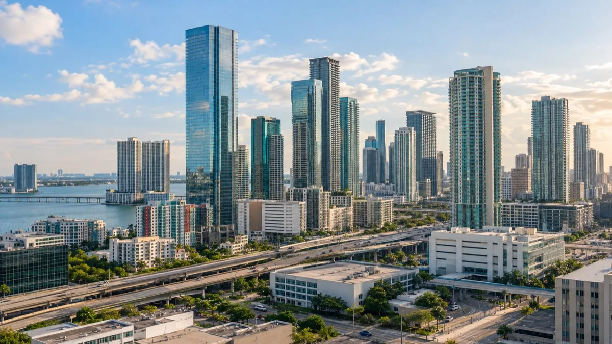 Miami city skyline for refrigerator repair service area