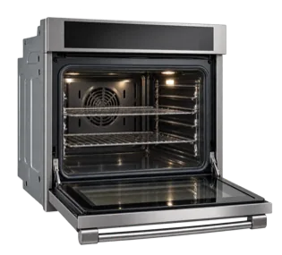 Convection oven repair with open stainless interior