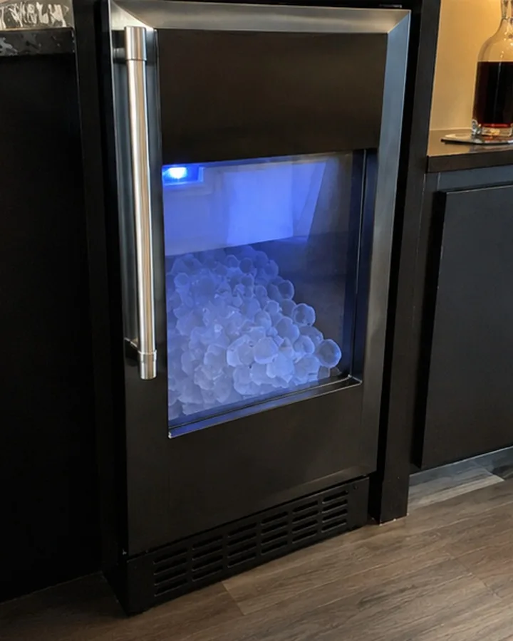 Panel-Ready Ice Maker photographed after high-end ice maker repair in a customer's home