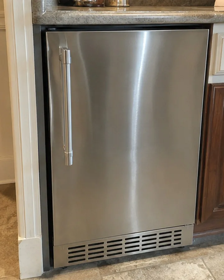 Residential Ice Machine photographed after high-end ice maker repair in a customer's home