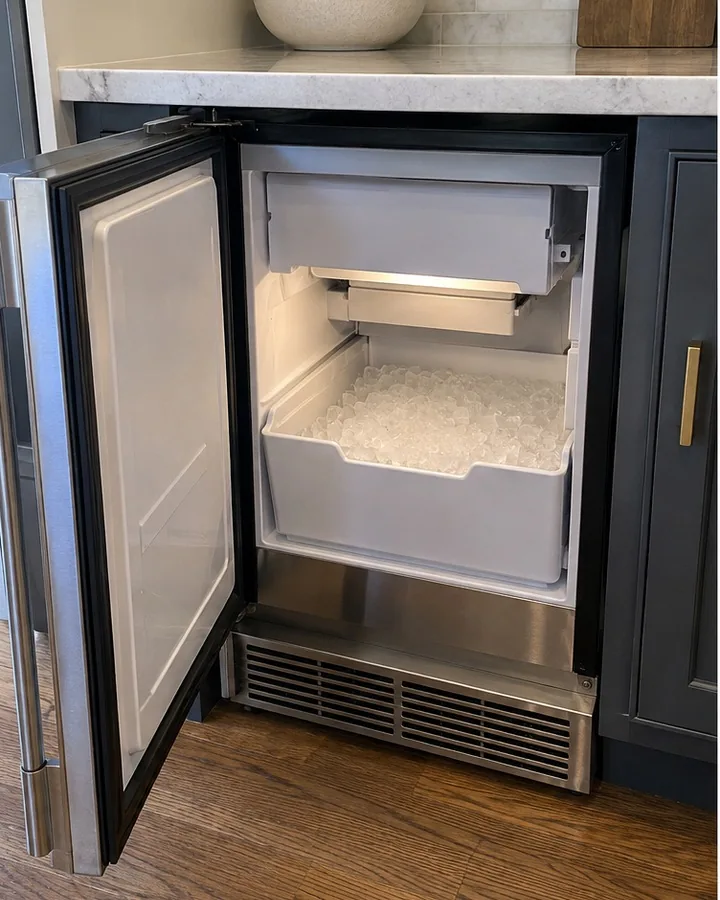 Built-In Ice Maker photographed after high-end ice maker repair in a customer's home