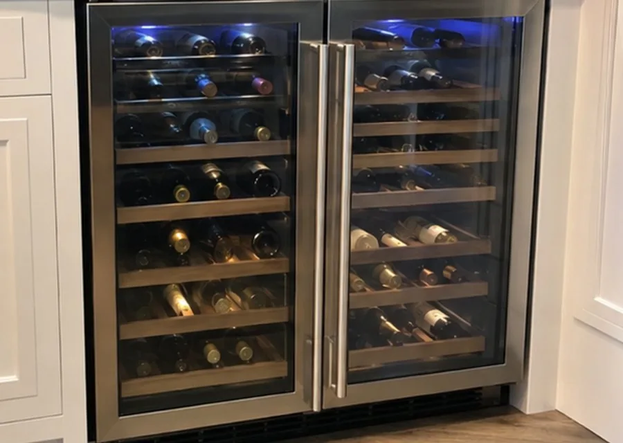 Undercounter Wine Cooler photographed after high-end wine cooler repair in a customer's home