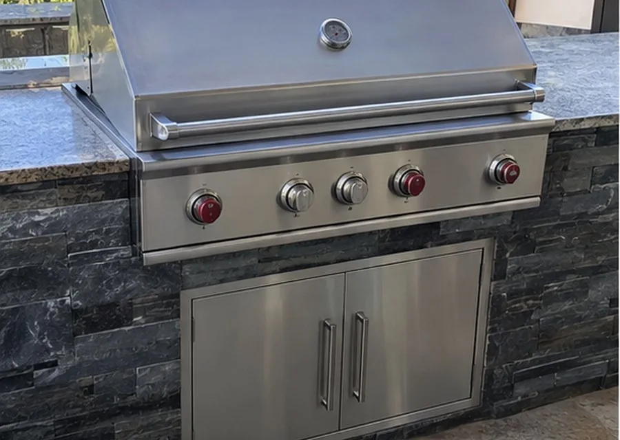 Professional Outdoor Grill photographed after high-end grill repair in a customer's home