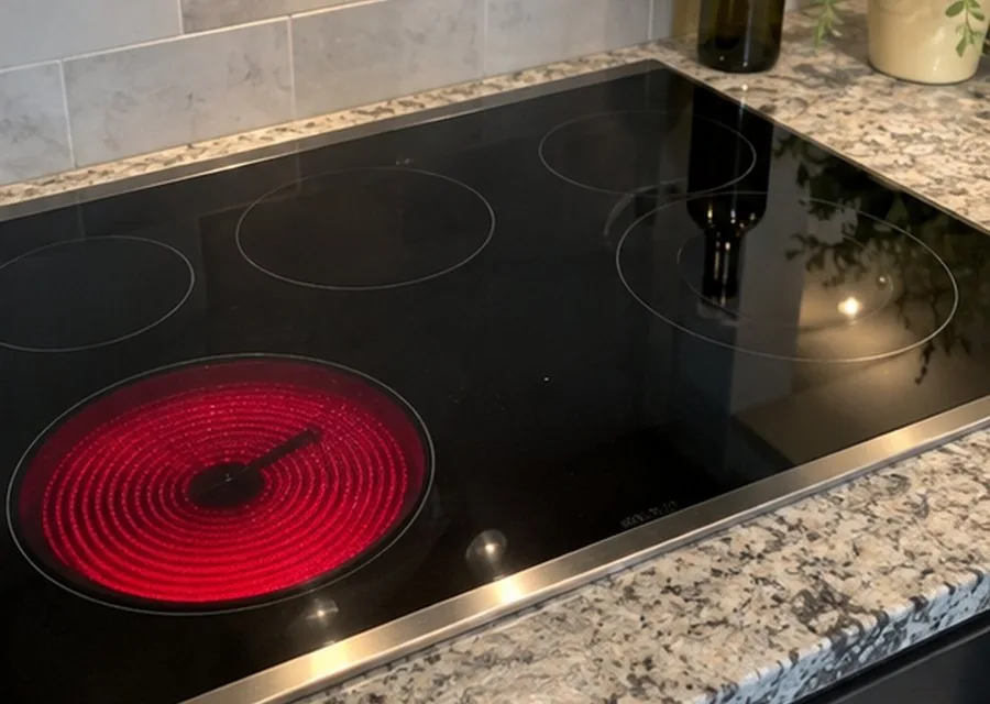 Electric Stove Element photographed after high-end stove repair in a customer's home