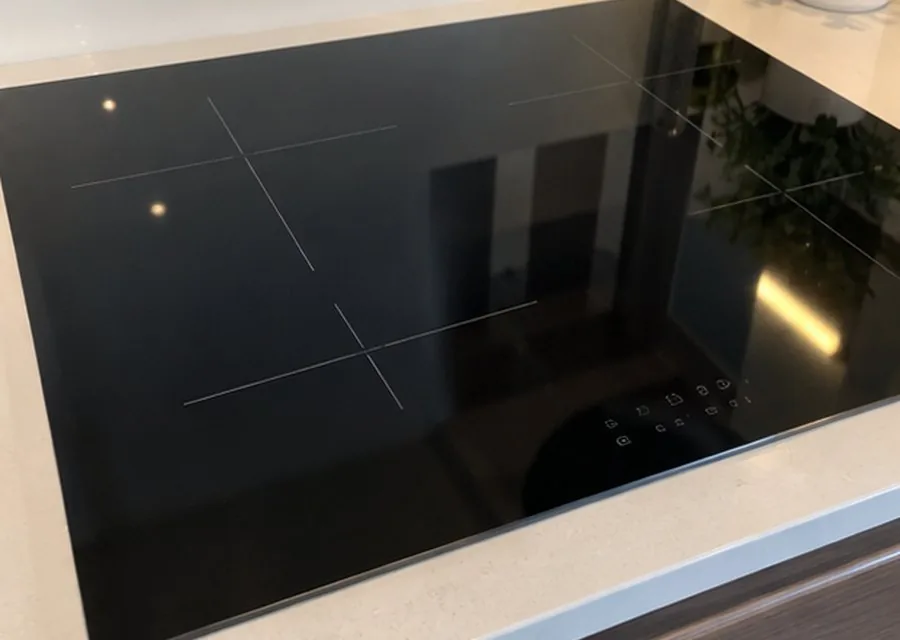 Induction Stove Zone photographed after high-end stove repair in a customer's home