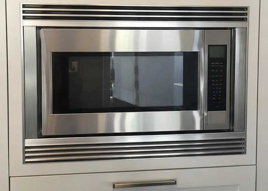 Built-In Microwave photographed after high-end microwave repair in a customer's home