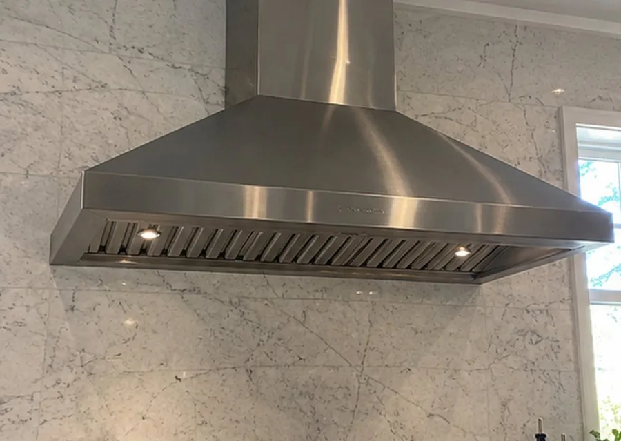 Wall Range Hood photographed after high-end hood repair in a customer's home