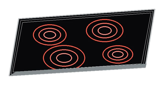 Electric radiant glass cooktop repair in a custom kitchen