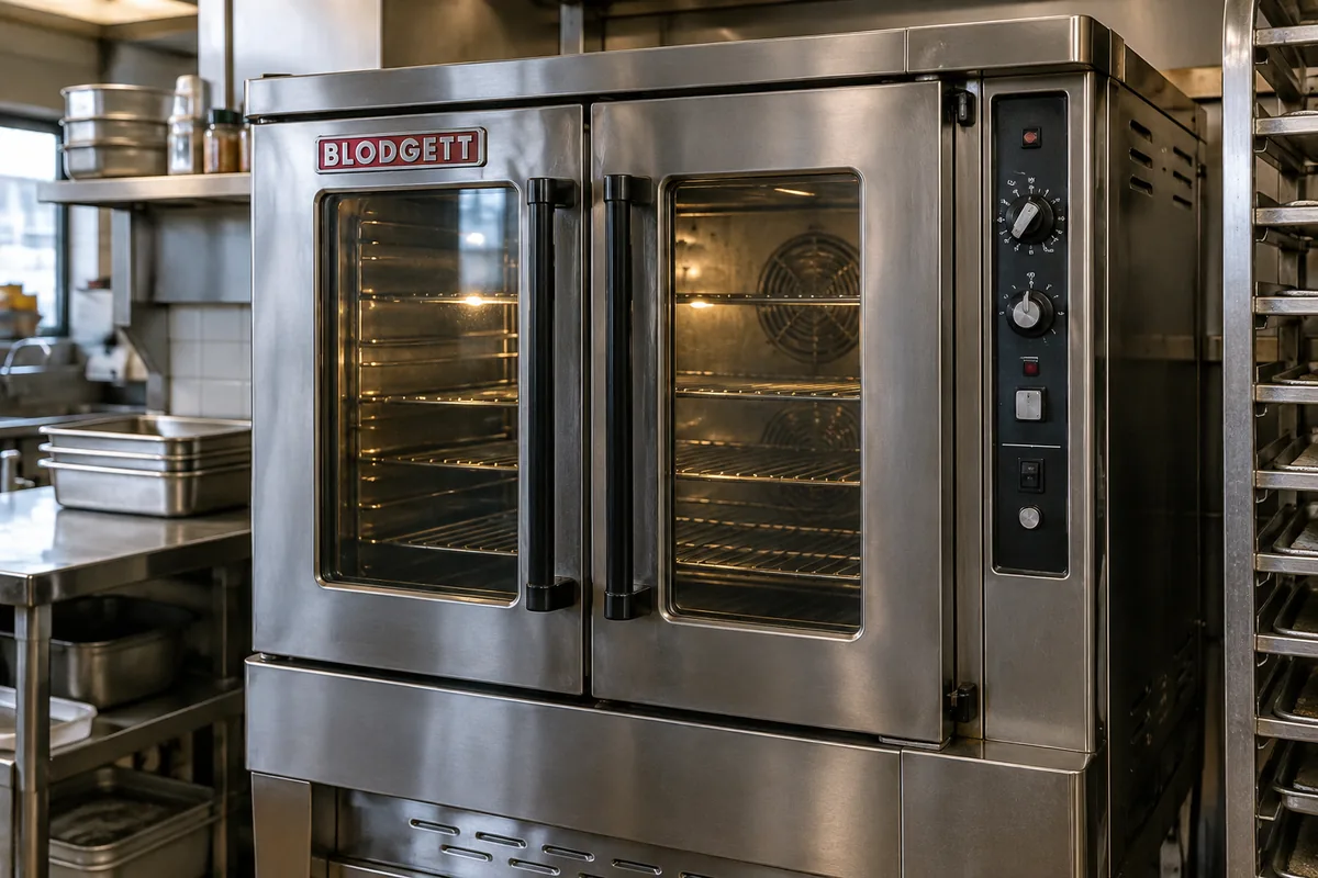 Commercial convection oven ready for service after temperature repair in Atlanta