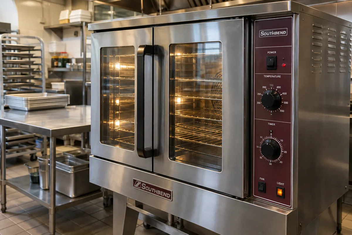 Commercial convection oven after thermostat service in Atlanta