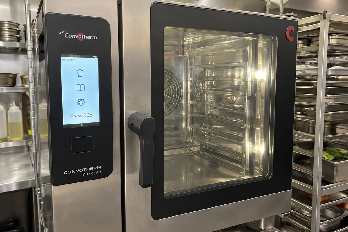 Commercial combi oven ready after door gasket repair in Atlanta