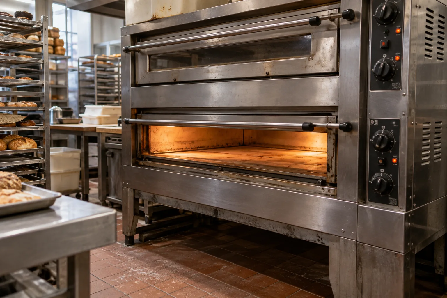 Commercial deck oven ready after bottom heat service in Atlanta