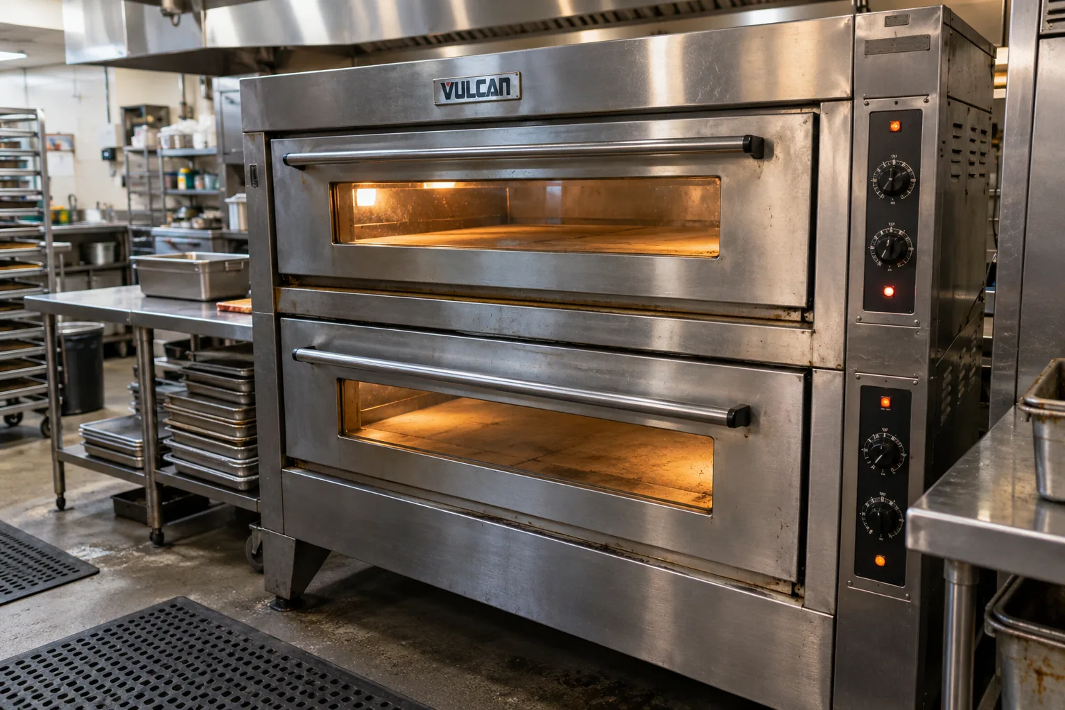 Commercial deck oven ready after temperature recovery service in Atlanta