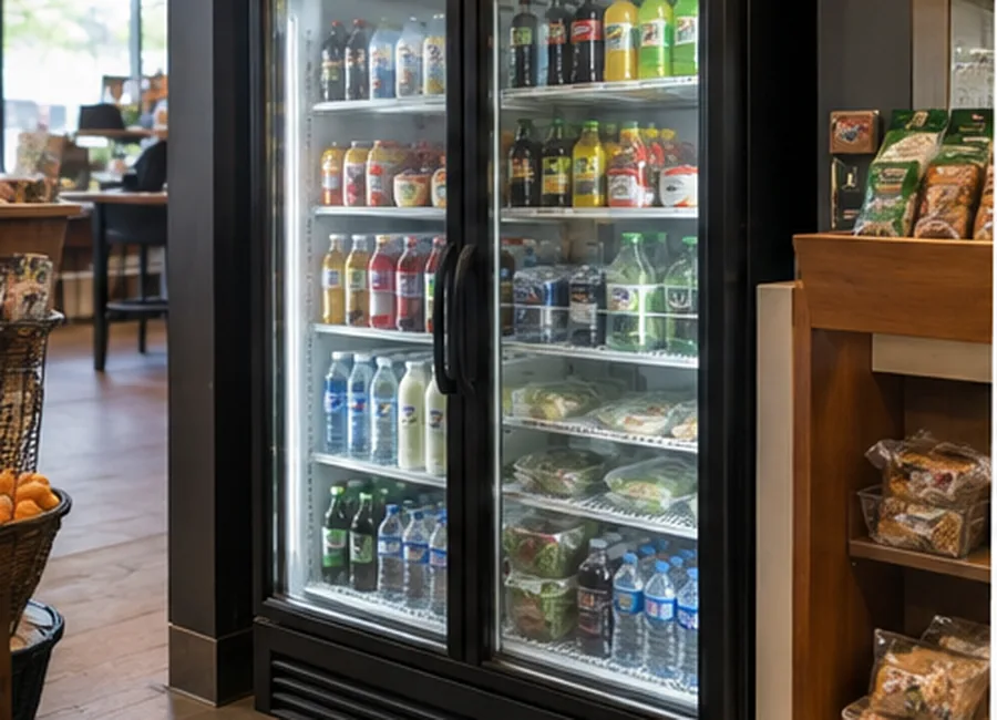 Glass door merchandiser ready after temperature fluctuation service in Atlanta