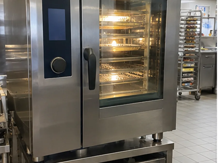 Commercial combi oven operating after temperature control service in Atlanta