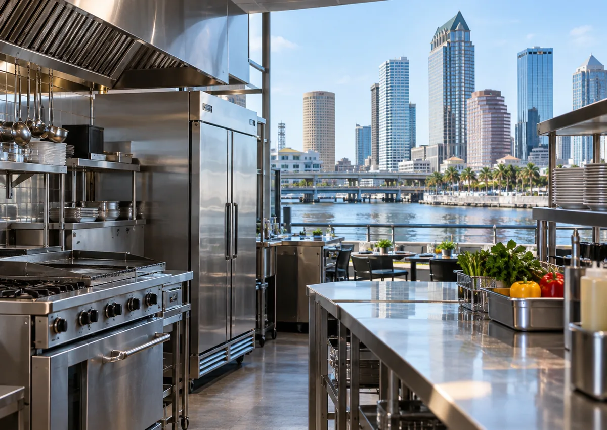 Commercial cooking equipment repair service areas in the Tampa area