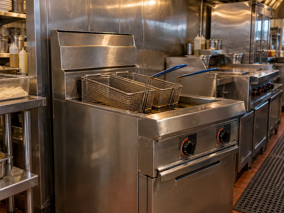 Commercial fryer ready after high-limit service in Atlanta