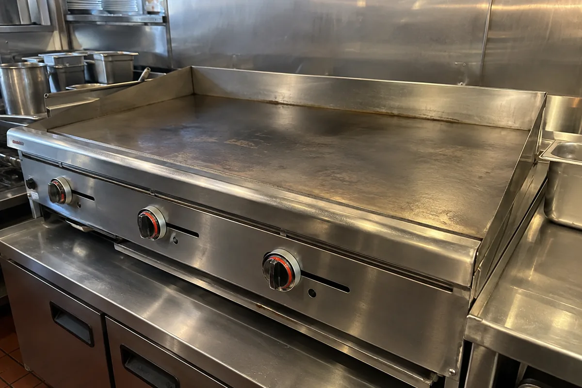 Installed commercial griddle after temperature repair in an Atlanta kitchen