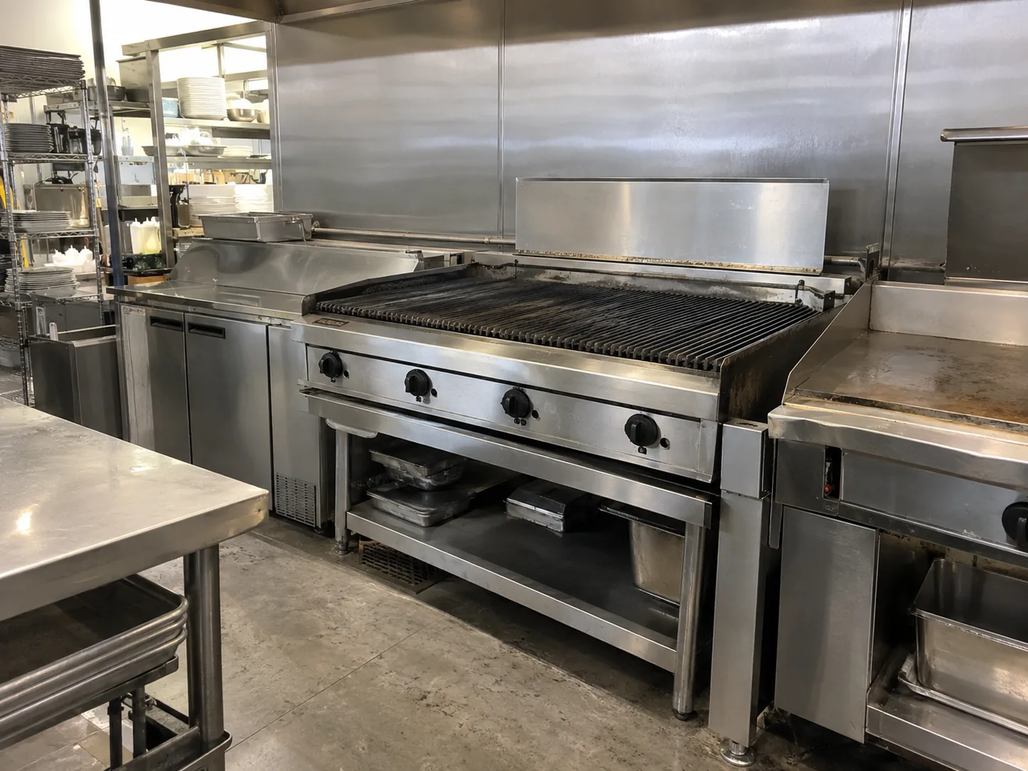 Large commercial charbroiler after slow heat recovery service in Atlanta