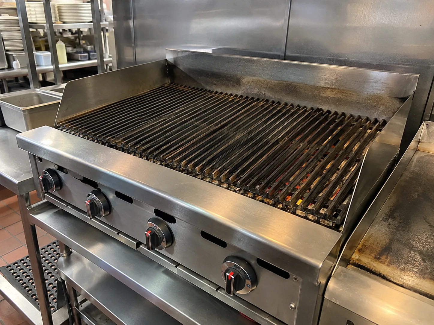 Commercial charbroiler after burner cleaning and performance check in Atlanta
