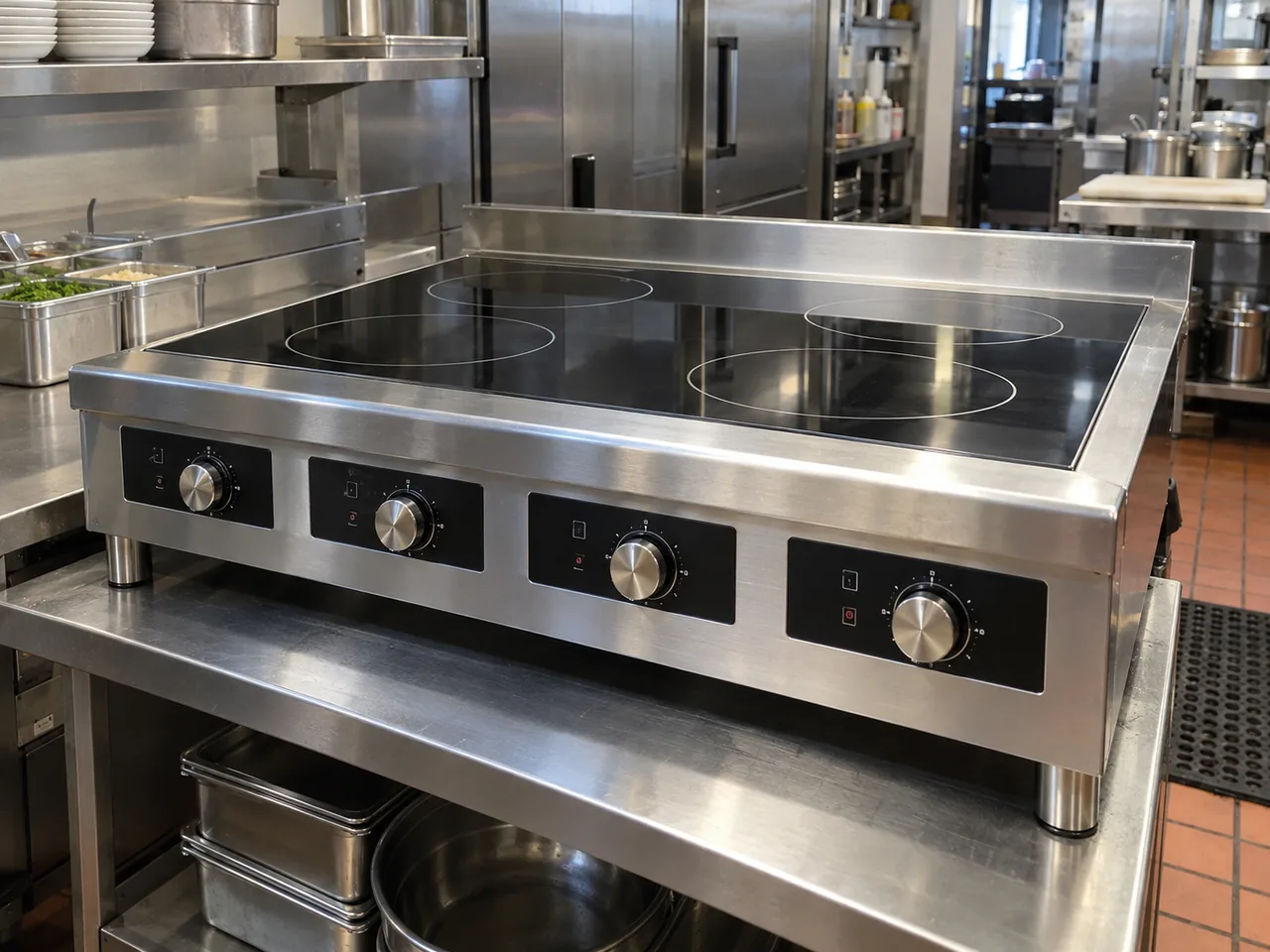 Commercial induction cooker after power issue service in Atlanta