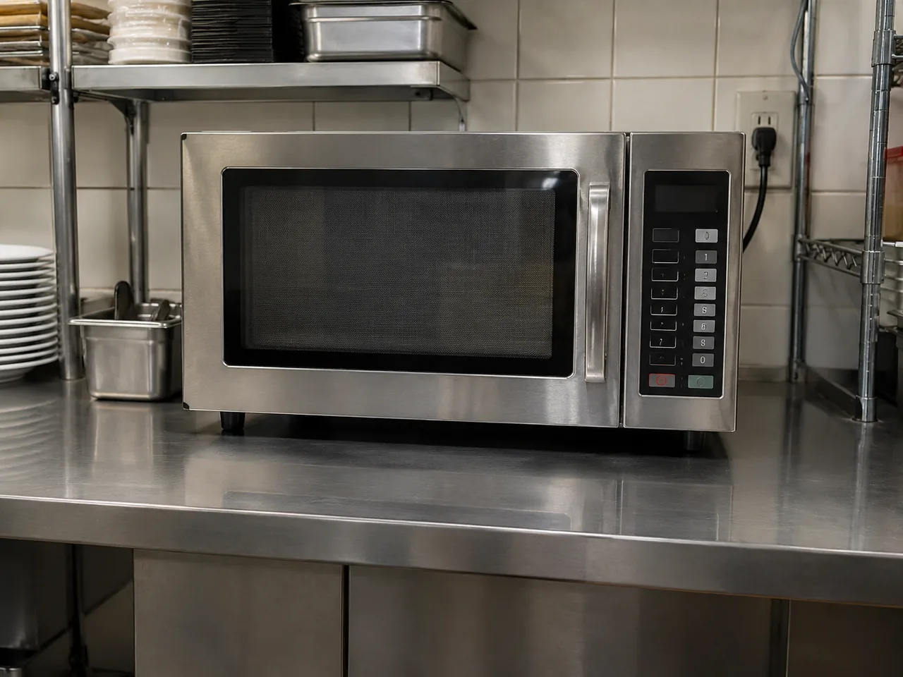 Commercial microwave after power issue repair in Metro Atlanta