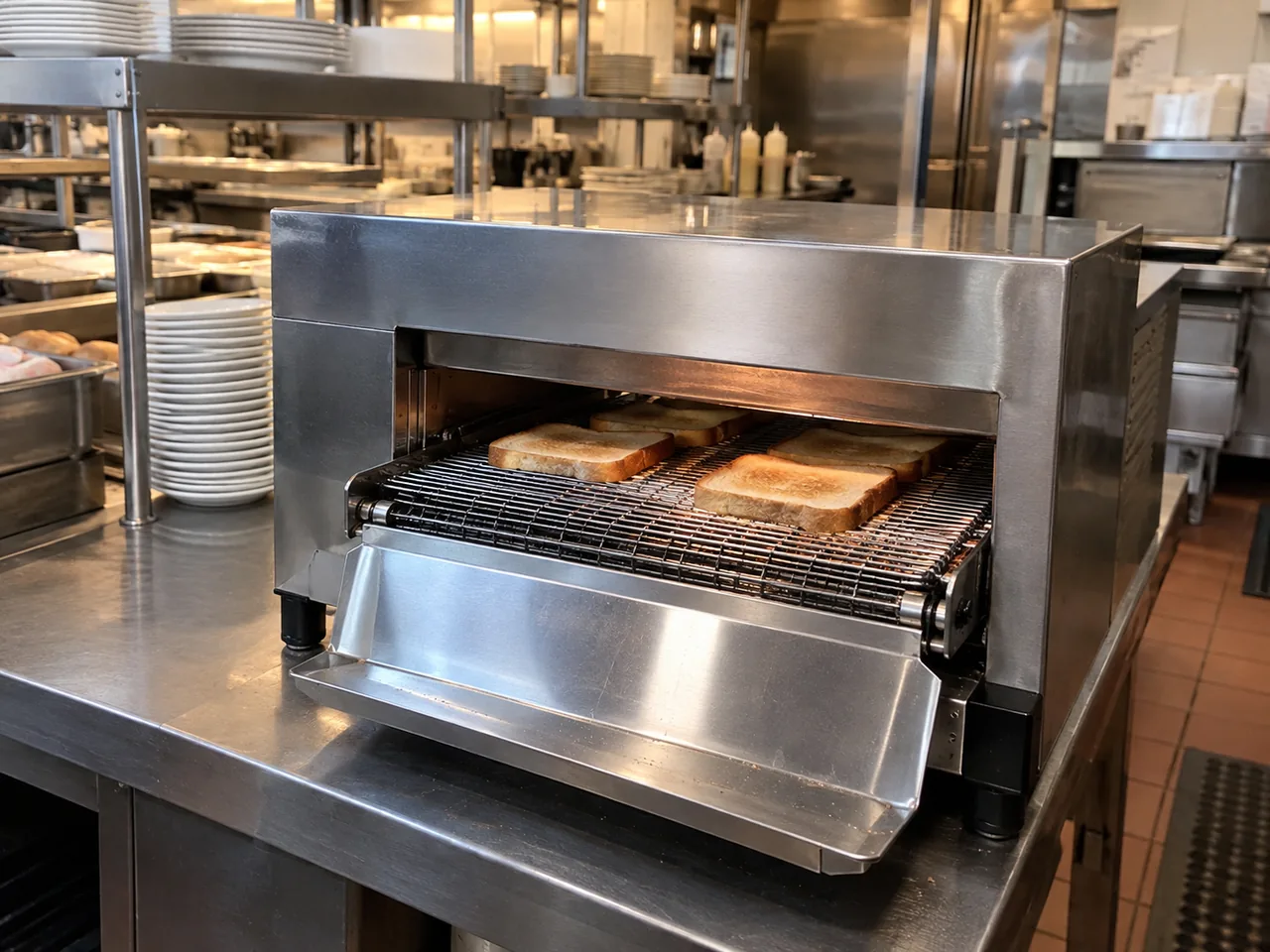 Installed commercial conveyor toaster after conveyor drive service in Atlanta