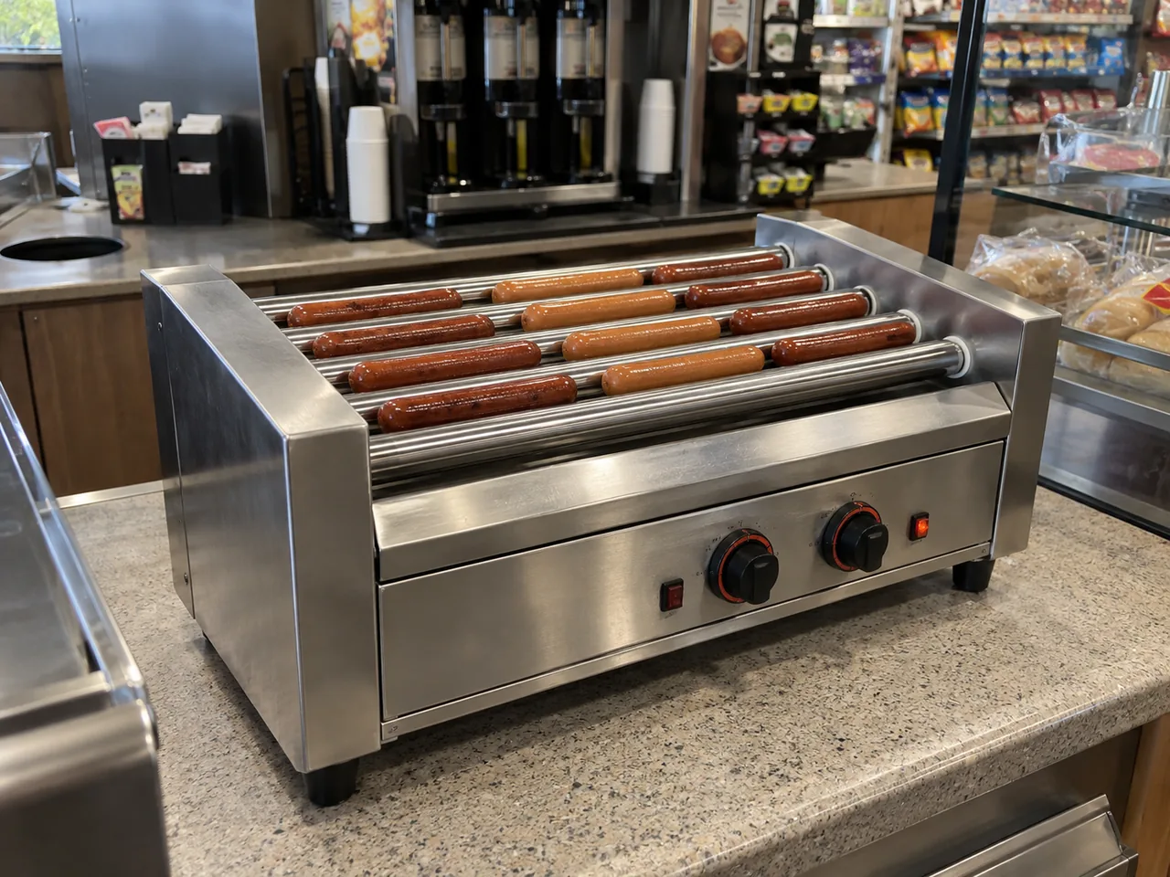 Commercial roller grill after temperature control service in Metro Atlanta