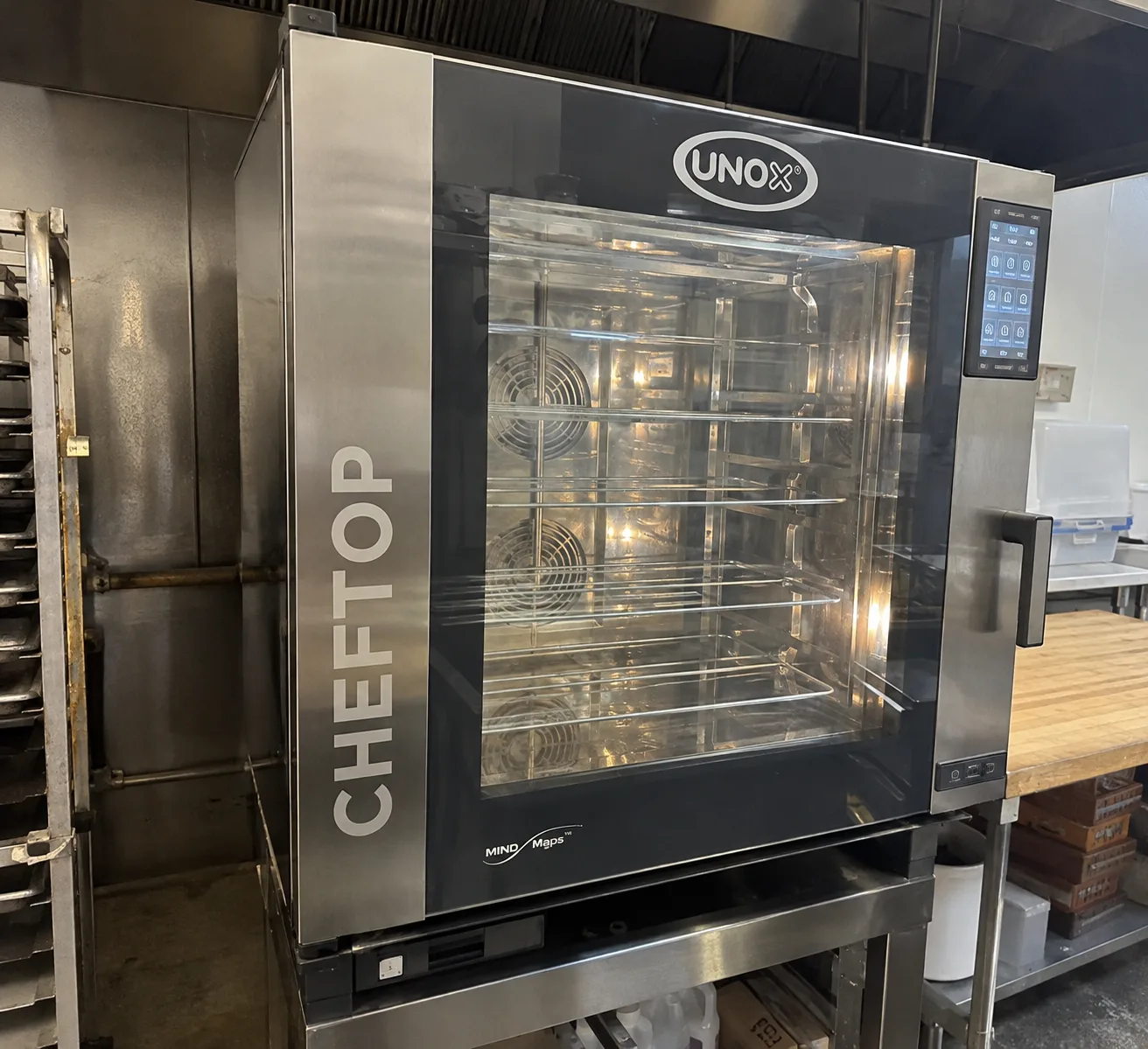 Unox commercial combi oven ready after temperature repair
