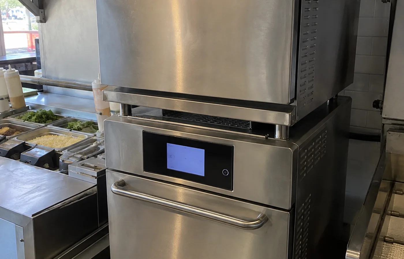 Commercial high-speed oven after airflow service in Ybor City