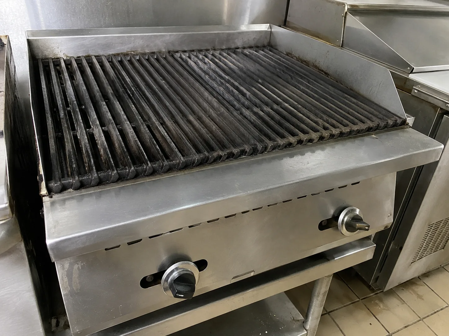 Imperial lava-rock charbroiler ready after valve service