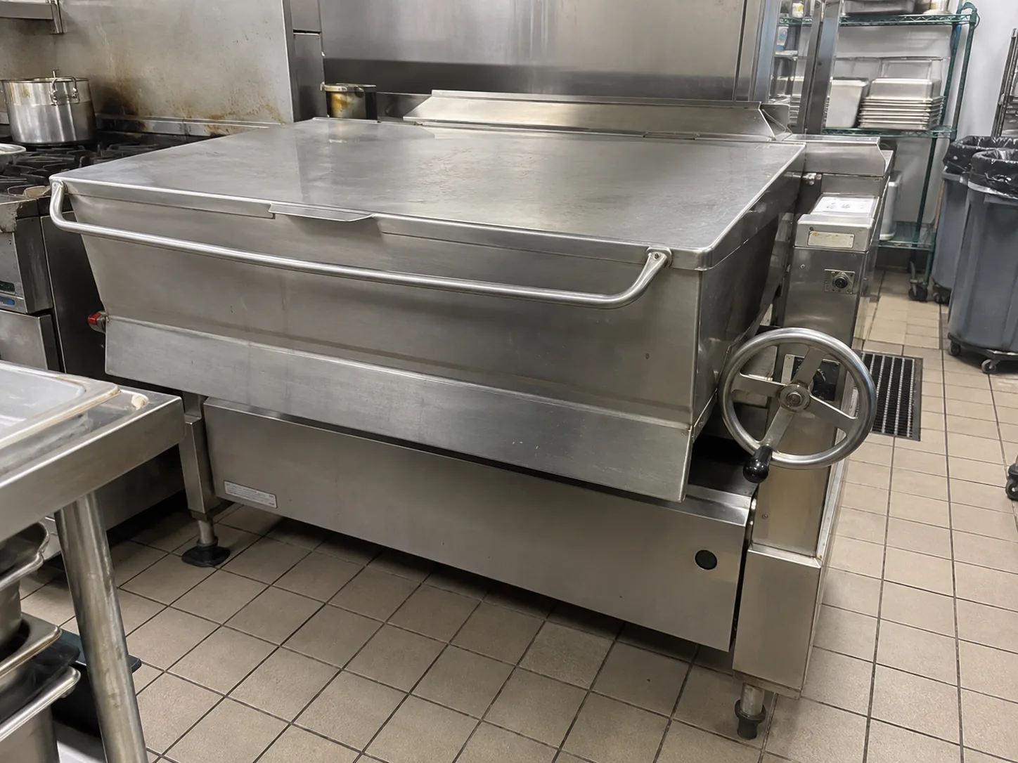 Commercial tilt skillet after tilt mechanism service in West Tampa