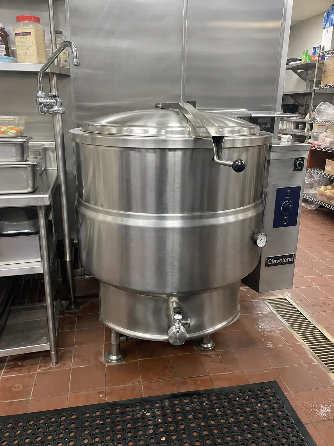 Cleveland commercial steam kettle ready after heating service in Ybor City