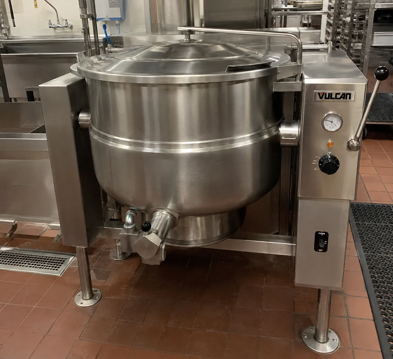 Vulcan electric steam kettle after thermostat service near Brandon Florida