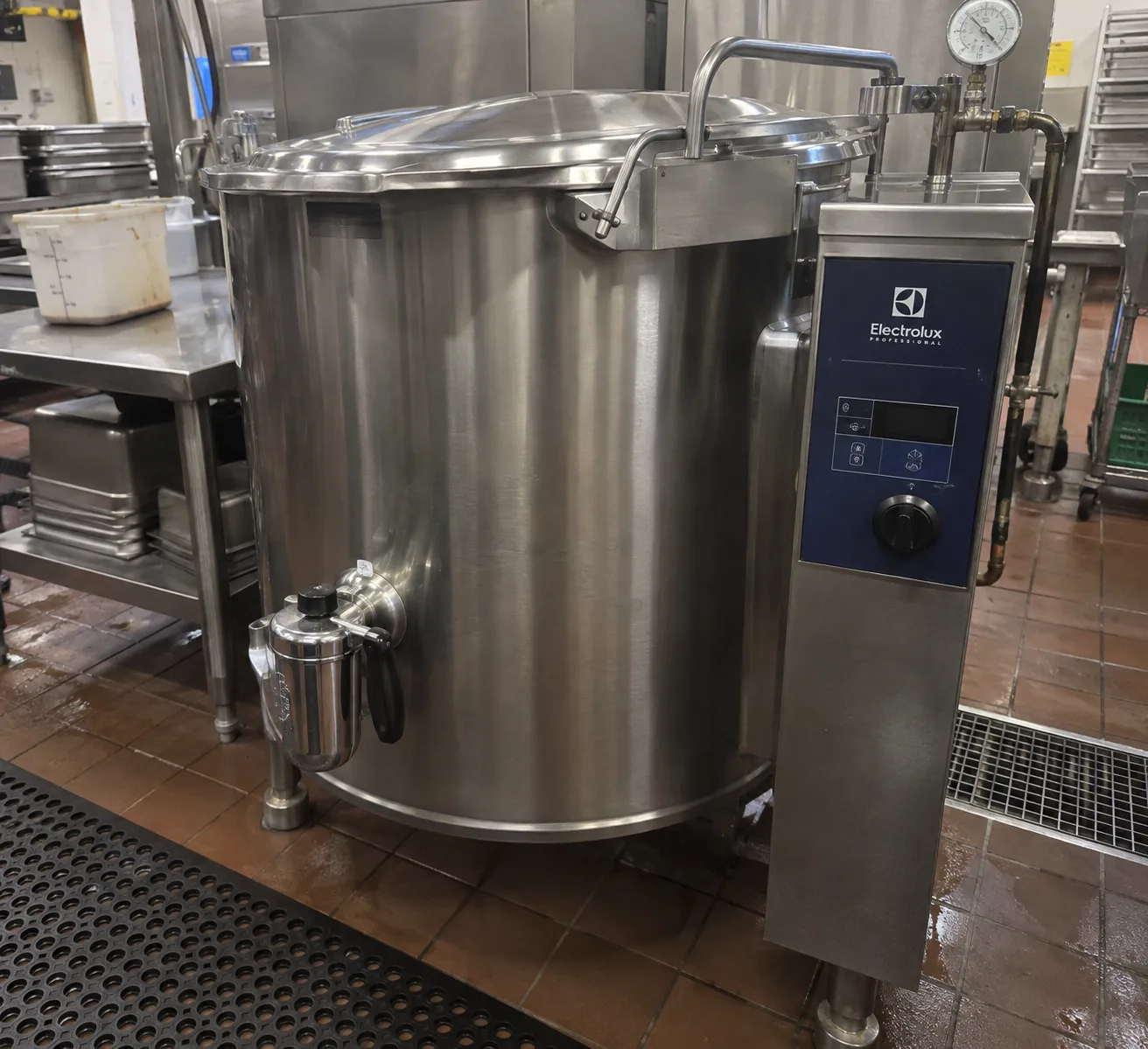 Electrolux Professional steam kettle after pressure service in St Petersburg
