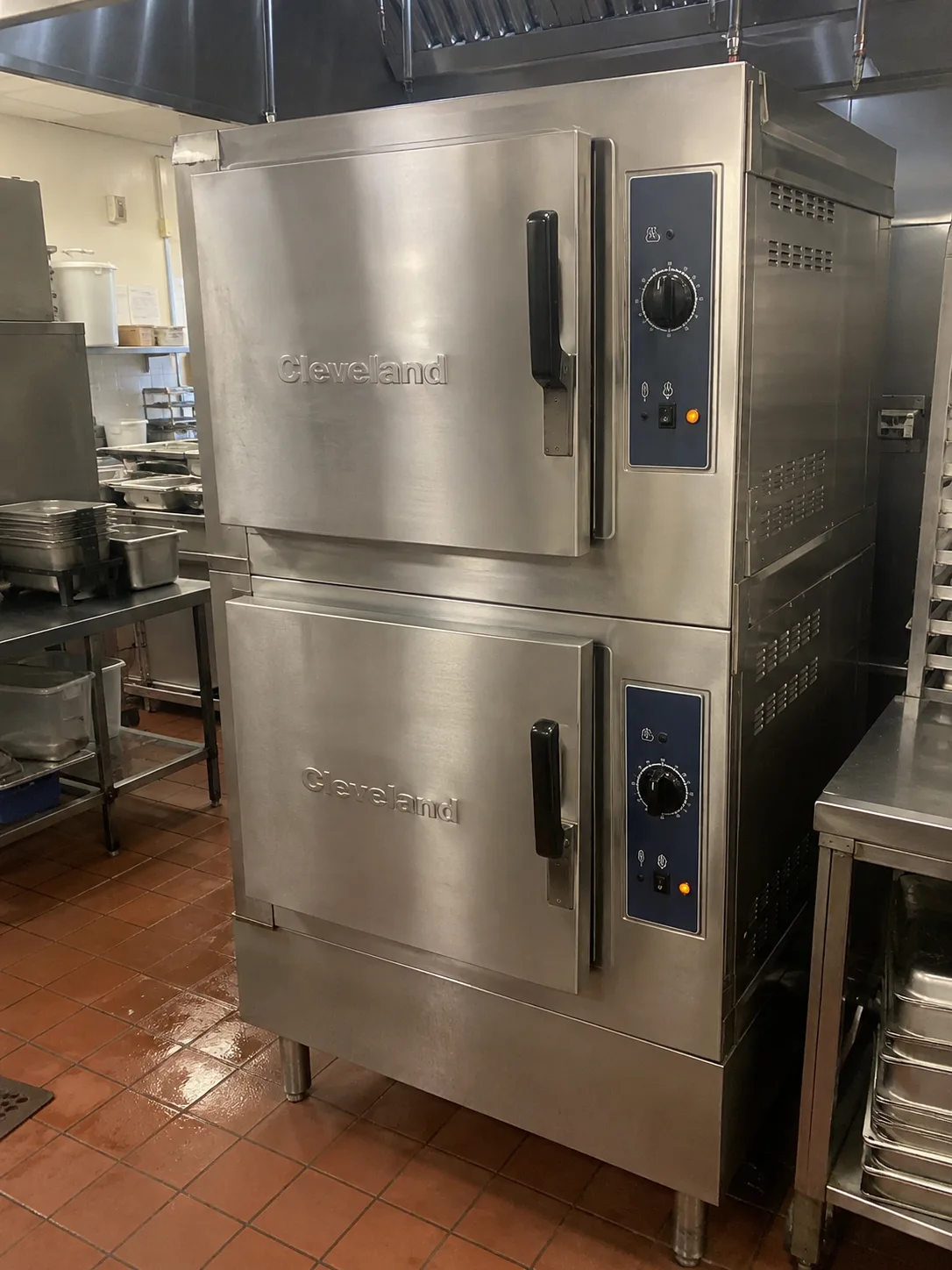 Commercial Cleveland steamer after steam output service in Tampa